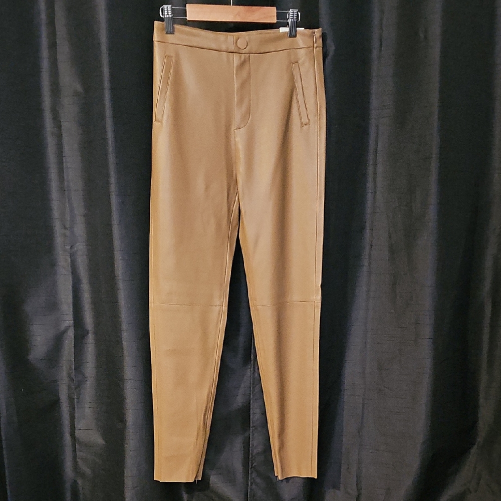 Zara Women's Beige Hi-Rise Leggings